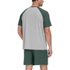 image:imagePrinStory Mens Pajama Sets Summer Pjs Sleepwear Nightwear Lightweight Quick Dry Soft Short Sleeve Sleep Set With Pocket S4XL02green