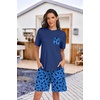 image:imagePrinStory Mens Pajama Sets Summer Pjs Sleepwear Nightwear Lightweight Quick Dry Soft Short Sleeve Sleep Set With Pocket S4XLBlue Cat
