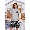 image:imagePrinStory Mens Pajama Sets Summer Pjs Sleepwear Nightwear Lightweight Quick Dry Soft Short Sleeve Sleep Set With Pocket S4XLChristmas Snowman