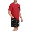 image:imagePrinStory Mens Pajama Sets Summer Pjs Sleepwear Nightwear Lightweight Quick Dry Soft Short Sleeve Sleep Set With Pocket S4XLFp Black Lantern