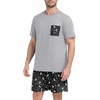image:imagePrinStory Mens Pajama Sets Summer Pjs Sleepwear Nightwear Lightweight Quick Dry Soft Short Sleeve Sleep Set With Pocket S4XLFp Black Star Moon