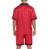 image:imagePrinStory Mens Pajamas Set Satin Silk Pajama For Men Sleepwear Shorts Summer 2 Piece Button Down Set SXXLTw Red Black