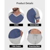 image:imagePrinStory Mens Pajamas Set Short Sleeve Lightweight and Soft Pajama Sets Summer Pjs Sets with PocketsGray Blue Light Gray
