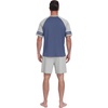 image:imagePrinStory Mens Pajamas Set Short Sleeve Lightweight and Soft Pajama Sets Summer Pjs Sets with PocketsGray Blue Light Gray