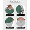 image:imagePrinStory Mens Pajamas Set Short Sleeve Lightweight and Soft Pajama Sets Summer Pjs Sets with PocketsGreen Light Gray