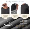 image:imagePrinStory Mens Pajamas Set Short Sleeve Pjs 2 Piece Comfy Pajama Sleepwear Henley Loungewear Sets with PocketsDeep Gray Stripe