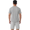 image:imagePrinStory Mens Pajamas Set Short Sleeve Pjs 2 Piece Comfy Pajama Sleepwear Henley Loungewear Sets with PocketsGray Stripe