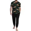 image:imagePrinStory Mens Pajamas Set Short Sleeve Pjs Sets 2 Piece Soft Pajama Henley Neckline Loungewear Sets with PocketsFpblack Panther