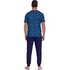 image:imagePrinStory Mens Pajamas Set Short Sleeve Pjs Sets 2 Piece Soft Pajama Henley Neckline Loungewear Sets with PocketsFpblue Cat