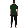 image:imagePrinStory Mens Pajamas Set Short Sleeve Pjs Sets 2 Piece Soft Pajama Henley Neckline Loungewear Sets with PocketsFpgreen Black Bird