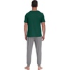 image:imagePrinStory Mens Pajamas Set Short Sleeve Pjs Sets 2 Piece Soft Pajama Henley Neckline Loungewear Sets with PocketsGreen Light Gray