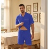 image:imagePrinStory Mens Pajamas Set Short Sleeve Sleepwear Pjs Lightweight TwoPieces Pajama Comfy Loungewear with Pockets S2XLRoyal Blue