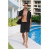 image:imagePrinStory Mens Pajamas Set Sleepwear Pjs Lightweight Short Sleeve Pajama 2 Piece Comfy Loungewear with Pockets S2XLBlack