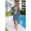 image:imagePrinStory Mens Pajamas Set Sleepwear Pjs Lightweight Short Sleeve Pajama 2 Piece Comfy Loungewear with Pockets S2XLDark Cyan