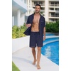 image:imagePrinStory Mens Pajamas Set Sleepwear Pjs Lightweight Short Sleeve Pajama 2 Piece Comfy Loungewear with Pockets S2XLNavy Blue