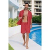 image:imagePrinStory Mens Pajamas Set Sleepwear Pjs Lightweight Short Sleeve Pajama 2 Piece Comfy Loungewear with Pockets S2XLRed