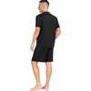 image:imagePrinStory Mens Pajamas Set Summer Pjs Sets Lightweight Short Sleeve Pajama Soft Sleepwear Loungewear with PocketsBlack
