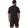 image:imagePrinStory Mens Pajamas Set Summer Pjs Sets for Men 2 Piece Pajamas Sets Soft Lounge Wear with PocketsBlack