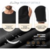 image:imagePrinStory Mens Pajamas Set Summer Pjs Sets for Men 2 Piece Pajamas Sets Soft Lounge Wear with PocketsBlack