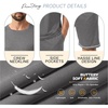 image:imagePrinStory Mens Pajamas Set Summer Pjs Sets for Men 2 Piece Pajamas Sets Soft Lounge Wear with PocketsDark Gray