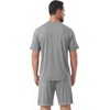 image:imagePrinStory Mens Pajamas Set Summer Pjs Sets for Men 2 Piece Pajamas Sets Soft Lounge Wear with PocketsGray