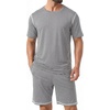 image:imagePrinStory Mens Pajamas Set Summer Pjs Sets for Men 2 Piece Pajamas Sets Soft Lounge Wear with PocketsGray