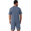 image:imagePrinStory Mens Pajamas Set Summer Pjs Sets for Men 2 Piece Pajamas Sets Soft Lounge Wear with PocketsGray Blue