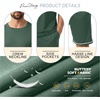 image:imagePrinStory Mens Pajamas Set Summer Pjs Sets for Men 2 Piece Pajamas Sets Soft Lounge Wear with PocketsGreen