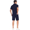 image:imagePrinStory Mens Short Sleeve Outfits 2 Piece Summer Beach Button Down Shirts and Shorts Set Tracksuit with PocketsNavy Blue