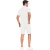 image:imagePrinStory Mens Short Sleeve Outfits 2 Piece Summer Beach Button Down Shirts and Shorts Set Tracksuit with PocketsWhite