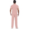 image:imagePrinStory Mens Short Sleeve Outfits Waffle Knit Henley Shirt and Pants Set Casual 2 Pieces Summer Tracksuits with PocketsPink