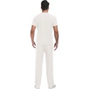 image:imagePrinStory Mens Short Sleeve Outfits Waffle Knit Henley Shirt and Pants Set Casual 2 Pieces Summer Tracksuits with PocketsWhite