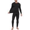 image:imagePrinStory Mens Thermal Underwear Long Johns  Cold Weather Base Layer Set Elasticity Top and Bottoms for Men S2XL01 Black