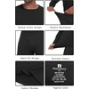 image:imagePrinStory Mens Thermal Underwear Long Johns  Cold Weather Base Layer Set Elasticity Top and Bottoms for Men S2XL01 Black