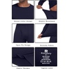 image:imagePrinStory Mens Thermal Underwear Long Johns  Cold Weather Base Layer Set Elasticity Top and Bottoms for Men S2XL02 Navy Blue