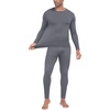 image:imagePrinStory Mens Thermal Underwear Long Johns  Cold Weather Base Layer Set Elasticity Top and Bottoms for Men S2XL03 Dark Gray