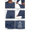 image:imagePrinStory Mens Thermal Underwear Long Johns  Cold Weather Base Layer Set Elasticity Top and Bottoms for Men S2XL07 Denim Blue