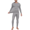 image:imagePrinStory Mens Thermal Underwear Long Johns  Cold Weather Base Layer Set Elasticity Top and Bottoms for Men S2XL11 Light Gray