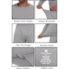 image:imagePrinStory Mens Thermal Underwear Long Johns  Cold Weather Base Layer Set Elasticity Top and Bottoms for Men S2XL11 Light Gray