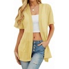 image:imagePrinStory Short Sleeve Cardigans for Women Lightweight Sheer Knit Casual Cover Up with Pockets Summer 2026 Outfit10 Ginger