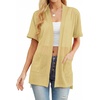 image:imagePrinStory Short Sleeve Cardigans for Women Lightweight Sheer Knit Casual Cover Up with Pockets Summer 2026 Outfit10 Ginger