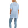 image:imagePrinStory Short Sleeve Cardigans for Women Lightweight Sheer Knit Casual Cover Up with Pockets Summer 2026 Outfit15 Light Blue