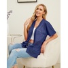 image:imagePrinStory Short Sleeve Cardigans for Women Lightweight Sheer Knit Casual Cover Up with Pockets Summer 2026 Outfit2 Navy Blue