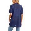 image:imagePrinStory Short Sleeve Cardigans for Women Lightweight Sheer Knit Casual Cover Up with Pockets Summer 2026 Outfit2 Navy Blue
