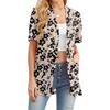 image:imagePrinStory Short Sleeve Cardigans for Women Lightweight Sheer Knit Casual Cover Up with Pockets Summer 2026 Outfit20 Khaki Black Flower