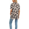 image:imagePrinStory Short Sleeve Cardigans for Women Lightweight Sheer Knit Casual Cover Up with Pockets Summer 2026 Outfit20 Khaki Black Flower