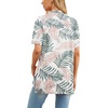 image:imagePrinStory Short Sleeve Cardigans for Women Lightweight Sheer Knit Casual Cover Up with Pockets Summer 2026 Outfit21 White Palm Leaf