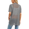 image:imagePrinStory Short Sleeve Cardigans for Women Lightweight Sheer Knit Casual Cover Up with Pockets Summer 2026 Outfit3 Smoky Gray