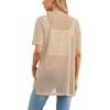 image:imagePrinStory Short Sleeve Cardigans for Women Lightweight Sheer Knit Casual Cover Up with Pockets Summer 2026 Outfit4 Khaki