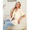 image:imagePrinStory Short Sleeve Cardigans for Women Lightweight Sheer Knit Casual Cover Up with Pockets Summer 2026 Outfit6 Apricot